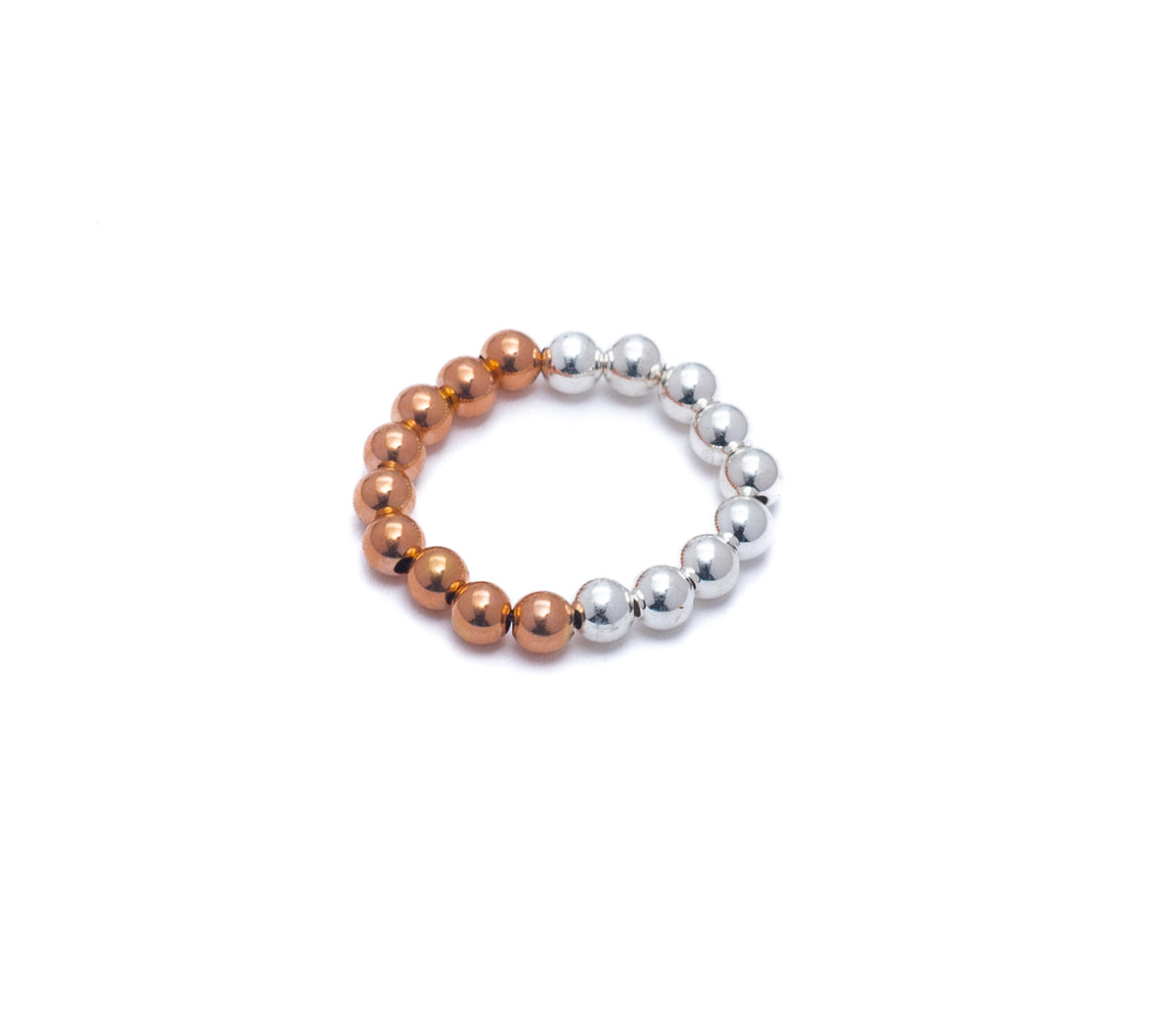 MIAMI SILVER/ROSE GOLD RING