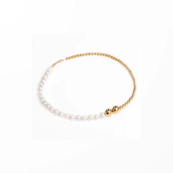 Gold Pearl Necklace