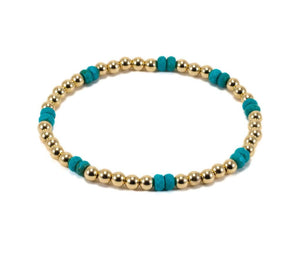 turquoise and gold bracelet 