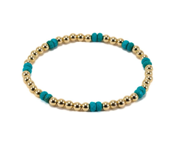 turquoise and gold bracelet 