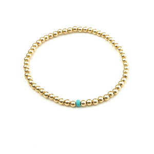 JEN TURQUOISE BEAD ANKLET