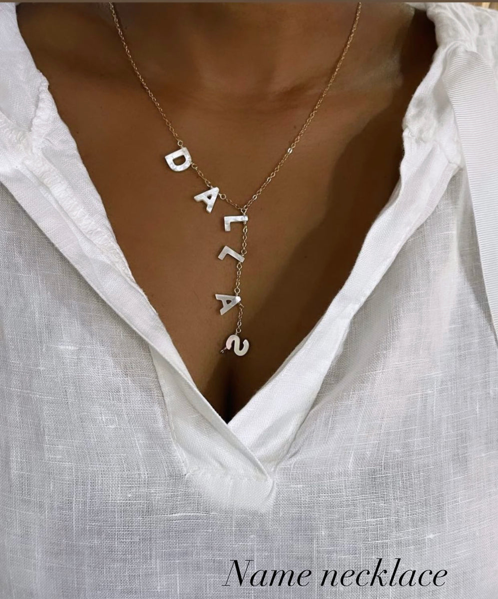 Initial Necklace Personalised Necklace Amazon Gold Plated K